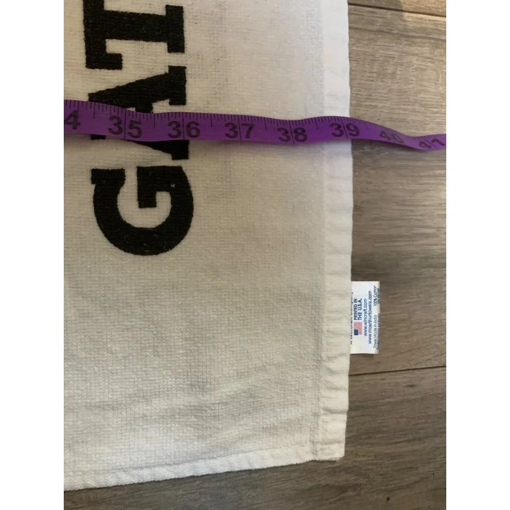 Gatorade McArthur Sports Towel 22x40 White 100% Cotton Printed In USA